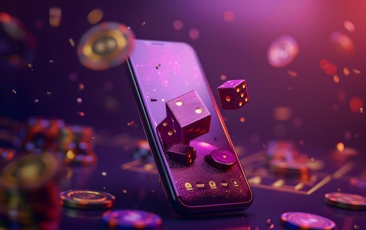 Seorang pengguna menggunakan perangkat seluler dengan langkah keamanan untuk melindungi akun pada aplikasi hiburan online